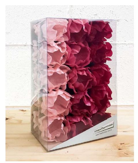 Forminha Decorativa Tulipa 3 Tons Pint Art Rosa 30 Unidades